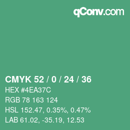Color code: CMYK 52 / 0 / 24 / 36 | qconv.com
