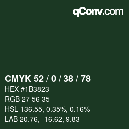 Color code: CMYK 52 / 0 / 38 / 78 | qconv.com