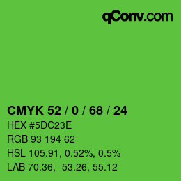 Color code: CMYK 52 / 0 / 68 / 24 | qconv.com