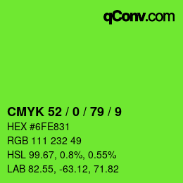 Color code: CMYK 52 / 0 / 79 / 9 | qconv.com