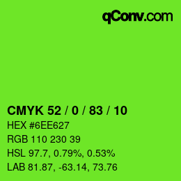 Color code: CMYK 52 / 0 / 83 / 10 | qconv.com