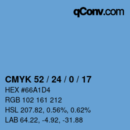 Color code: CMYK 52 / 24 / 0 / 17 | qconv.com