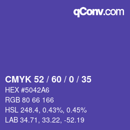 颜色代码: CMYK 52 / 60 / 0 / 35 | qconv.com