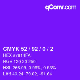 Color code: CMYK 52 / 92 / 0 / 2 | qconv.com