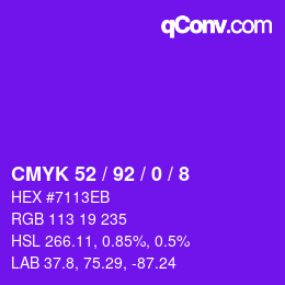 Farbcode: CMYK 52 / 92 / 0 / 8 | qconv.com