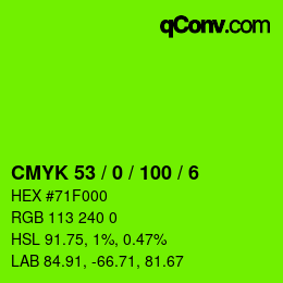 Color code: CMYK 53 / 0 / 100 / 6 | qconv.com