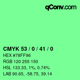 Color code: CMYK 53 / 0 / 41 / 0 | qconv.com