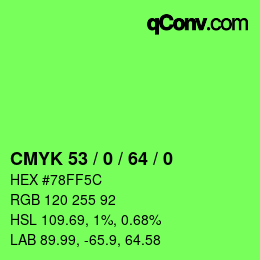 Código de color: CMYK 53 / 0 / 64 / 0 | qconv.com