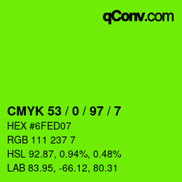 Color code: CMYK 53 / 0 / 97 / 7 | qconv.com