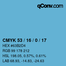 Color code: CMYK 53 / 16 / 0 / 17 | qconv.com