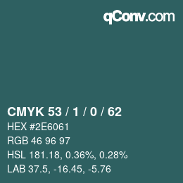颜色代码: CMYK 53 / 1 / 0 / 62 | qconv.com