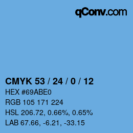 Color code: CMYK 53 / 24 / 0 / 12 | qconv.com