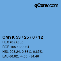 Color code: CMYK 53 / 25 / 0 / 12 | qconv.com
