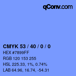 Color code: CMYK 53 / 40 / 0 / 0 | qconv.com