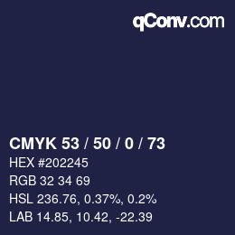 颜色代码: CMYK 53 / 50 / 0 / 73 | qconv.com
