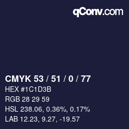 颜色代码: CMYK 53 / 51 / 0 / 77 | qconv.com