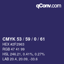 颜色代码: CMYK 53 / 59 / 0 / 61 | qconv.com