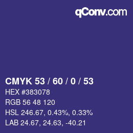 カラーコード: CMYK 53 / 60 / 0 / 53 | qconv.com