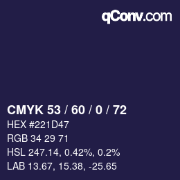カラーコード: CMYK 53 / 60 / 0 / 72 | qconv.com