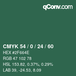 Color code: CMYK 54 / 0 / 24 / 60 | qconv.com