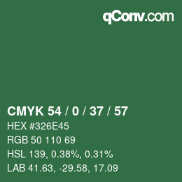 カラーコード: CMYK 54 / 0 / 37 / 57 | qconv.com