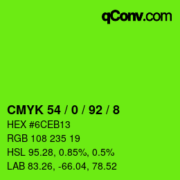 Color code: CMYK 54 / 0 / 92 / 8 | qconv.com