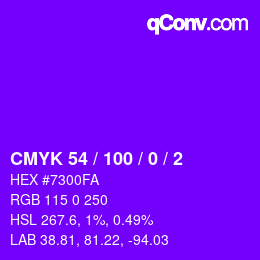 Color code: CMYK 54 / 100 / 0 / 2 | qconv.com