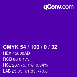 Color code: CMYK 54 / 100 / 0 / 32 | qconv.com