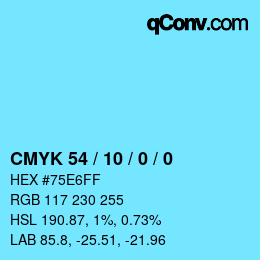 Color code: CMYK 54 / 10 / 0 / 0 | qconv.com