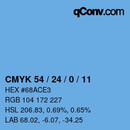 Color code: CMYK 54 / 24 / 0 / 11 | qconv.com