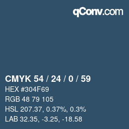 Color code: CMYK 54 / 24 / 0 / 59 | qconv.com