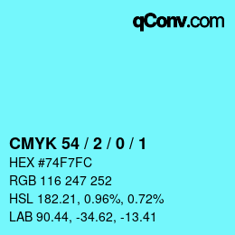 Color code: CMYK 54 / 2 / 0 / 1 | qconv.com