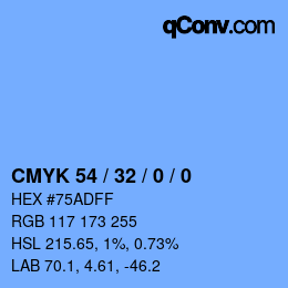 Color code: CMYK 54 / 32 / 0 / 0 | qconv.com
