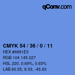 Color code: CMYK 54 / 36 / 0 / 11 | qconv.com