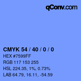 Color code: CMYK 54 / 40 / 0 / 0 | qconv.com