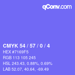 颜色代码: CMYK 54 / 57 / 0 / 4 | qconv.com