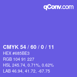 Color code: CMYK 54 / 60 / 0 / 11 | qconv.com