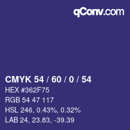 颜色代码: CMYK 54 / 60 / 0 / 54 | qconv.com