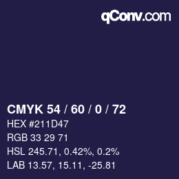 颜色代码: CMYK 54 / 60 / 0 / 72 | qconv.com