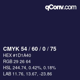 カラーコード: CMYK 54 / 60 / 0 / 75 | qconv.com