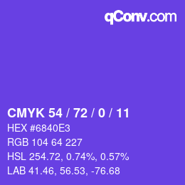 Color code: CMYK 54 / 72 / 0 / 11 | qconv.com