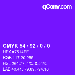 Color code: CMYK 54 / 92 / 0 / 0 | qconv.com