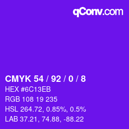 Color code: CMYK 54 / 92 / 0 / 8 | qconv.com