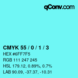 Color code: CMYK 55 / 0 / 1 / 3 | qconv.com