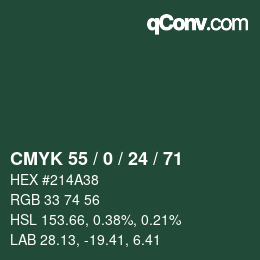 Código de color: CMYK 55 / 0 / 24 / 71 | qconv.com