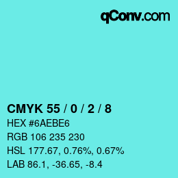 Color code: CMYK 55 / 0 / 2 / 8 | qconv.com