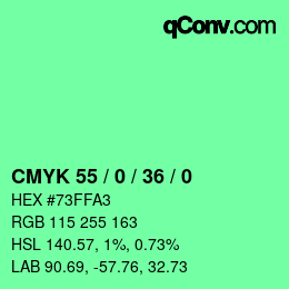 Color code: CMYK 55 / 0 / 36 / 0 | qconv.com