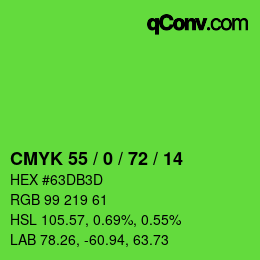 Color code: CMYK 55 / 0 / 72 / 14 | qconv.com