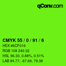 颜色代码: CMYK 55 / 0 / 91 / 6 | qconv.com
