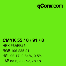 Color code: CMYK 55 / 0 / 91 / 8 | qconv.com